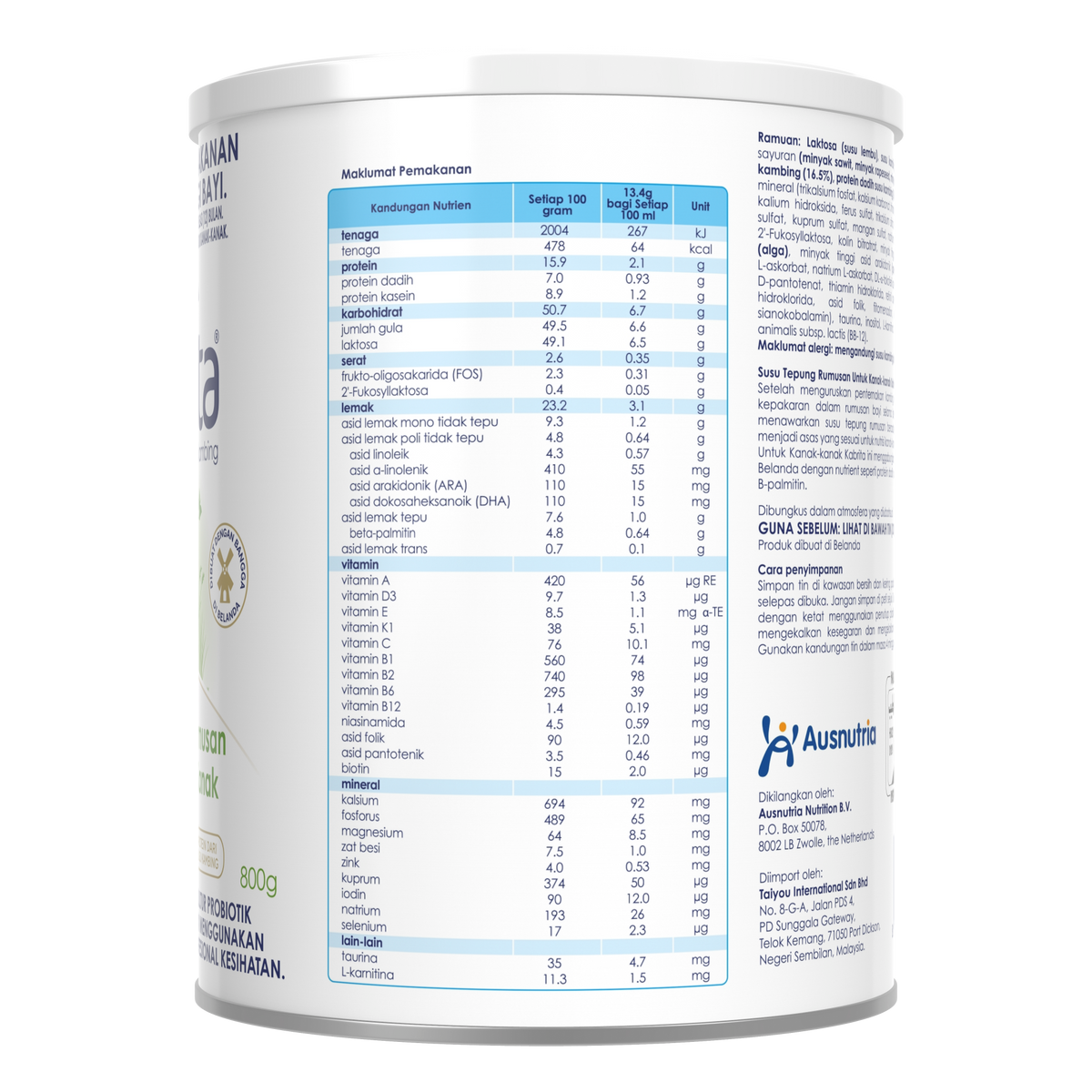 Kabrita 12-24M Children Goat Milk Formula 800g