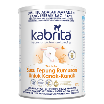 Kabrita Step 3 goat milk-based growing-up formula for children aged 24 months and above.